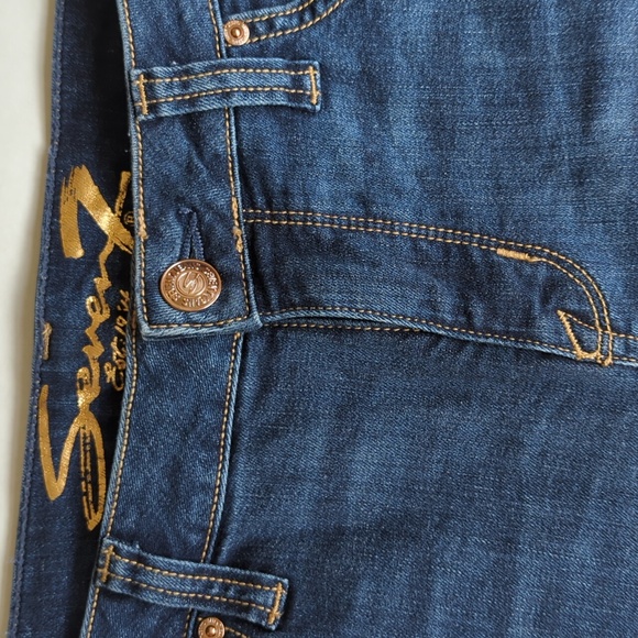 Seven 7 Weekend Short Frayed Hem Jean Shorts 6 Blue - Picture 10 of 16